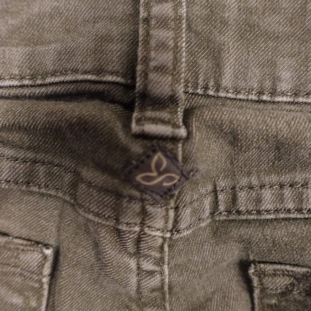 Prana Kara‎ jean fitted low rise women's 4/27 cargo green